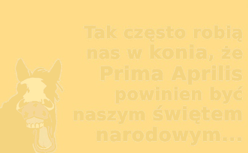Śmiejący się koń w Prima Aprilis